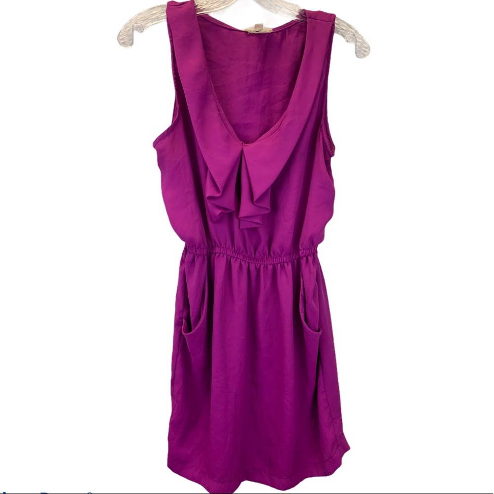 Silence + Noise Magenta Ruffle Top Dress Size Sm